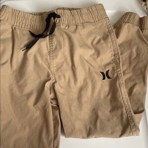 Hurley Tan Drawstring Joggers Boys 5/6 skater surfer